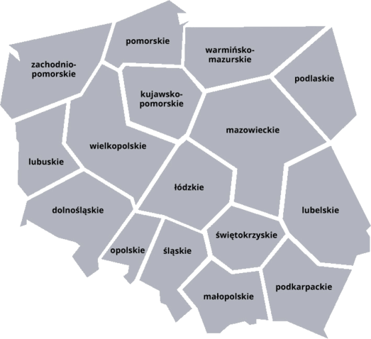 Mapa województw Polski